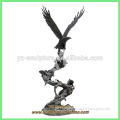 outdoor decorative large cast brass flying eagle statue for sale